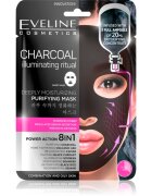 Eveline Cosmetics Charcoal Illuminating Ritual mască de curățare și super-hidratare 1 buc