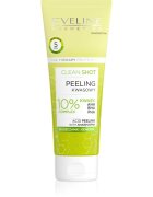 Eveline Cosmetics Clean Shot 10% Complex of AHA BHA and PHA crema delicata pentru exfoliere impotriva imperfectiunilor pielii 75 ml