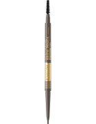 Eveline Cosmetics Micro Precise creion pentru sprâncene rezistent la apă perie 2 in 1 culoare 01 Taupe 4 g