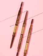 Eveline Cosmetics Micro Precise creion pentru sprâncene rezistent la apă perie 2 in 1 culoare 01 Taupe 4 g