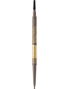 Eveline Cosmetics Micro Precise creion pentru sprâncene rezistent la apă perie 2 in 1 culoare 02 Soft Brown 4 g