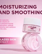 Eveline Cosmetics Pink Snail Glazed Skin Effect crema anti-rid si iluminare 50 ml
