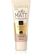 Eveline Cosmetics Satin Matt machiaj cu efect matifiant extract de melc culoare 104 Beige 30 ml