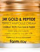 Farmstay 24K Gold & Peptide Perfect Ampoule Cream cremă hidratantă împotriva îmbătrânirii pielii 80 ml