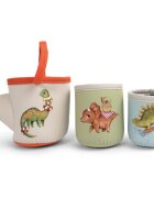 FILIBABBA Neoprene Bath Toys Dino Activity Cups jucărie pentru apă 6m+ 3 buc