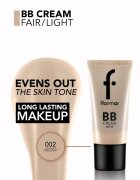 flormar BB Cream cremă BB cu efect de hidratare SPF 20 culoare 02 Fair/Light 35 ml