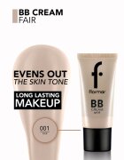 flormar BB Cream cremă BB cu efect de hidratare SPF 20 culoare BB01 Fair 35 ml
