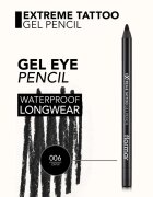 flormar Extreme Tattoo Gel Pencil eyeliner gel rezistent la apă culoare 06 Onyx 1.2 g