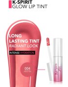 flormar K-Spirit Glow Lip Tint ruj lucios hidratant cu particule stralucitoare culoare 004 - Peach Fizz 4 ml