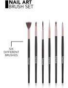 flormar Nail Art Brush Set set perii machiaj pentru unghii 6 buc