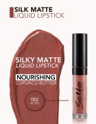 flormar Silk Matte ruj de buze lichid mat și de lungă durată culoare 002 Fall Rose 45 ml