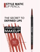 flormar Style Matic Lipliner dermatograf mat de buze rezistent la apa culoare 21 Bitter Chocolate 0.35 g
