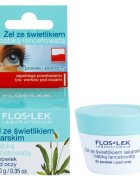 FlosLek Laboratorium Eye Care Gel pentru jurul ochilor cu patlagina si luminator medicale 10 g