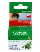 FlosLek Laboratorium Eye Care Gel pentru jurul ochilor cu un luminator și aloe vera 10 g