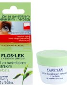 FlosLek Laboratorium Eye Care Gel pentru jurul ochilor cu un luminator și ceai verde 10 g