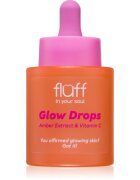 Fluff Glow Drops ser cu efect iluminator cu vitamina C Amber Extract 30 ml