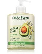Folk & Flora Avocado & Olive săpun lichid pentru piele sensibila 500 ml