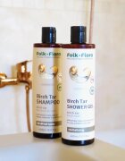 Folk & Flora Birch Tar gel de dus hranitor 400 ml
