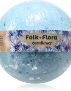 Folk & Flora Cornflower bombă de baie 130 g