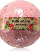 Folk & Flora Cranberry bombă de baie 130 g