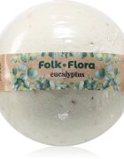 Folk & Flora Eucalyptus bombă de baie cu efect calmant 130 g