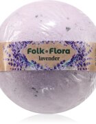 Folk & Flora Lavender bombă de baie cu efect calmant 130 g