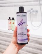 Folk & Flora Lavender spuma de baie cu efect calmant 400 ml