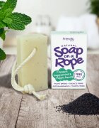 Friendly Soap Soap on a Rope Peppermint & Poppy Seeds săpun natural pe șnur 95 g