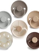FRIGG 6-Pack Pacifiers Round Silicone Size 1 suzetă Earthy Wonder 6 buc