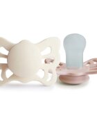 FRIGG Butterfly Size 1:0-6 months suzetă Cream/Blush 2 buc