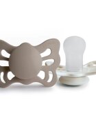 FRIGG Butterfly Size 1:0-6 months suzetă Portobello/Cream 2 buc