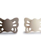FRIGG Butterfly Size 1:0-6 months suzetă Portobello/Cream 2 buc