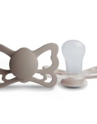 FRIGG Butterfly Size 2:6-18 months suzetă Portobello/Cream 2 buc