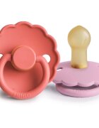 FRIGG Daisy Size 1:0-6 months suzetă Blush/Cotton candy 2 buc