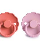 FRIGG Daisy Size 1:0-6 months suzetă Blush/Cotton candy 2 buc