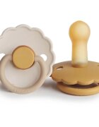 FRIGG Daisy Size 2:6-18 months suzetă Chamomile/Honey gold 2 buc