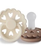 FRIGG Fairytale Round Silicone 2-Pack Size 2 suzetă The Ugly Duckling/The Emperors New Clothes 2 buc