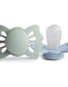 FRIGG Lucky Size 1:0-6 months suzetă Sage/Powder Blue 2 buc
