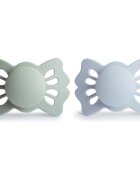 FRIGG Lucky Size 1:0-6 months suzetă Sage/Powder Blue 2 buc