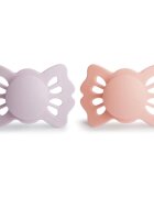 FRIGG Lucky Size 1:0-6 months suzetă Soft Lilac/Pretty in Peach 2 buc