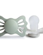 FRIGG Lucky Size 2:6-18 months suzetă Sage/Silver Gray 2 buc