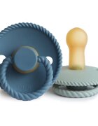 FRIGG Round Latex Ocean View/Sage suzetă Size 2 2 buc