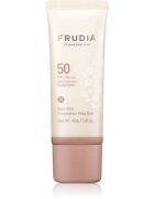 Frudia Sun Bare Skin Foundation fluid protector cu minerale pentru fata pentru uniformizarea nuantei tenului SPF 50 40 g