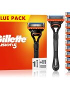 Gillette Fusion5 Aparat de ras + rezervă lame 11 buc