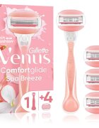 Gillette Venus ComfortGlide Spa Breeze Aparat de ras pentru femei + lame de rezervă 4 buc