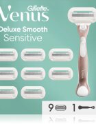 Gillette Venus Deluxe Smooth Sensitive Aparat de ras + rezervă lame 9 buc