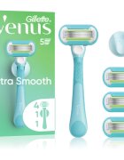 Gillette Venus Extra Smooth epilator pentru femei cu suport pentru duș + lame de rezervă 6 buc