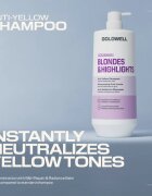Goldwell Dualsenses Blondes & Highlights Anti-Yellow Shampoo șampon neutralizeaza tonurile de galben 1000 ml