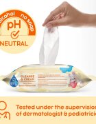 GoWipes Cleanse & Cream Sweet Almond Milk servetele delicate pentru copii pentru piele sensibila aloe vera 0+ 50 buc