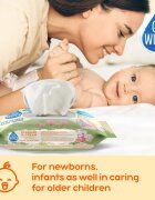 GoWipes Cleanse & Cream Sweet Almond Milk servetele delicate pentru copii pentru piele sensibila aloe vera 0+ 50 buc